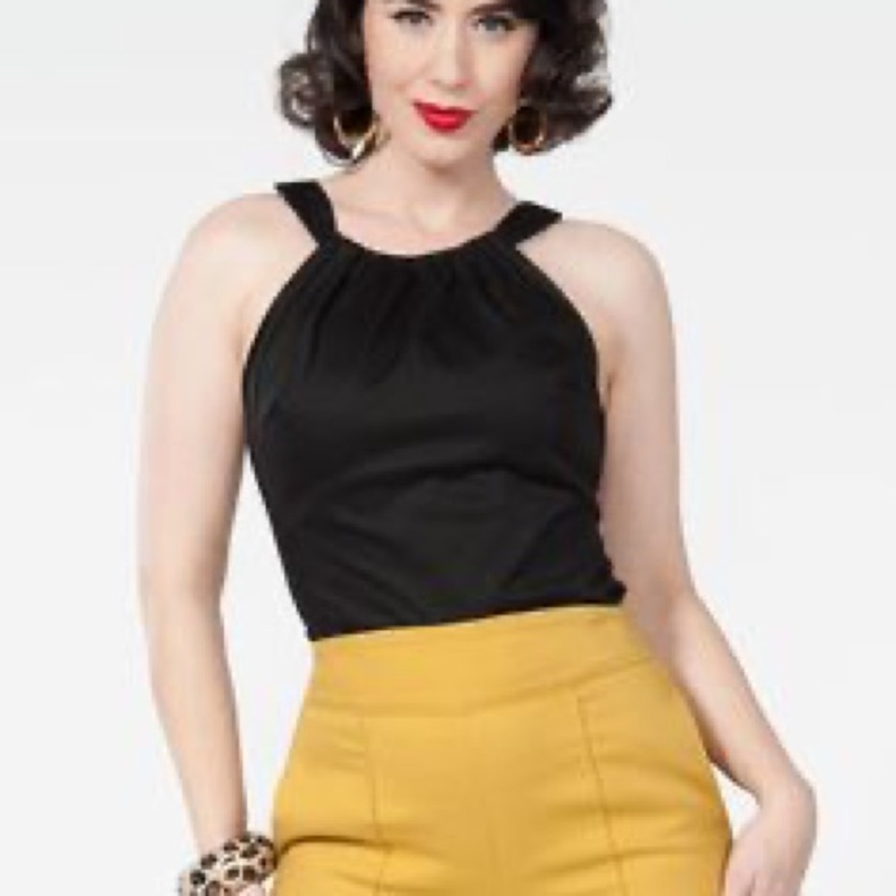 Pinup Girl Clothing Black Harley Top